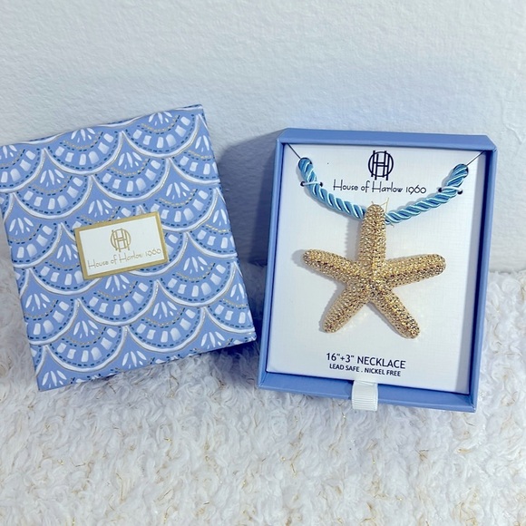 House of Harlow 1960 Gold tone Starfish necklace✨✨✨ - Picture 2 of 5